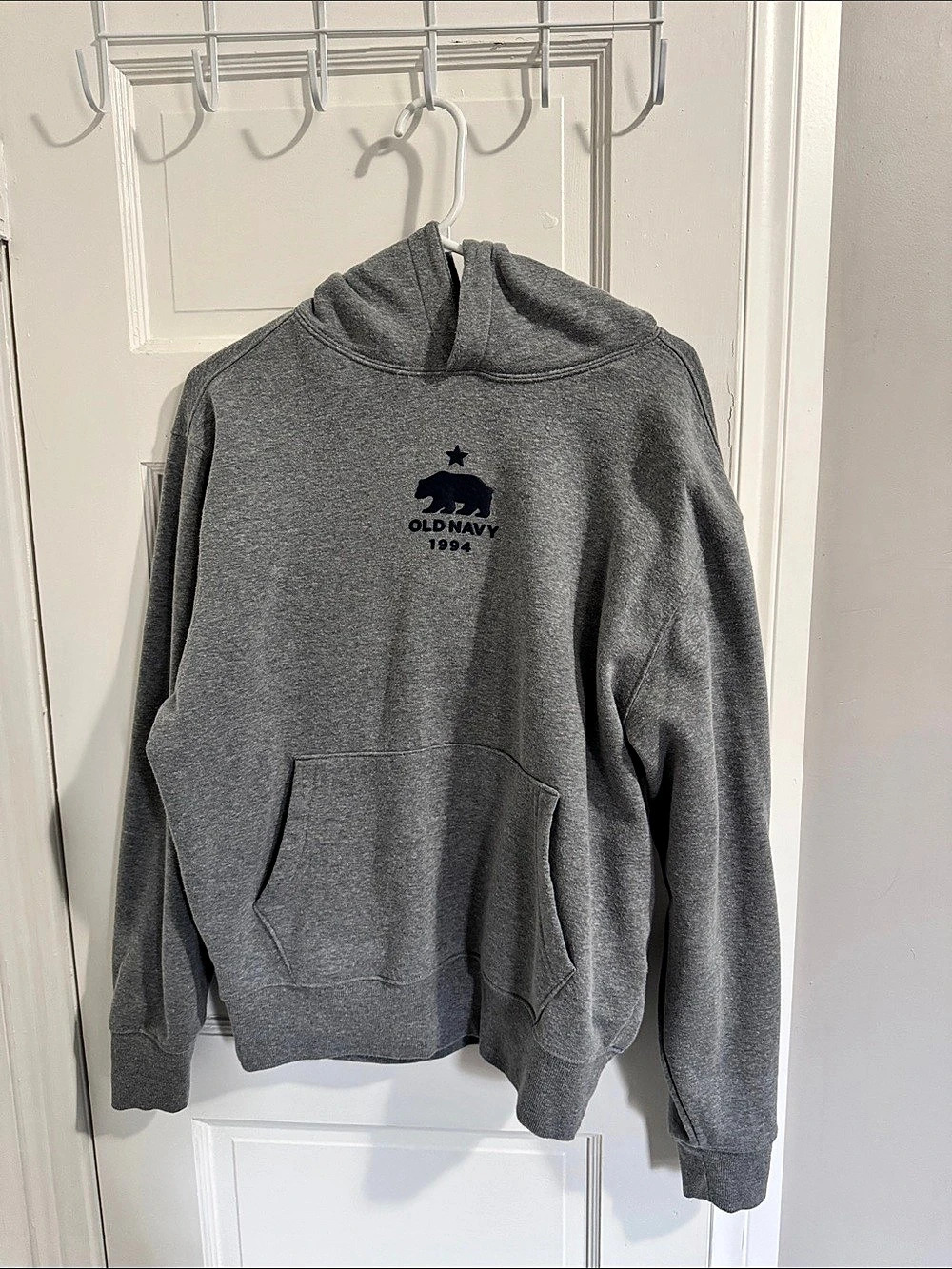 Old Navy California Bear Graphic Hoodie Gray Size Small
